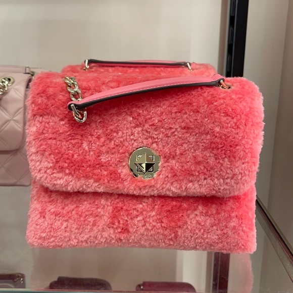 Kate Spade Natalia Foux Fur small flap crossbody - Picture 1 of 16
